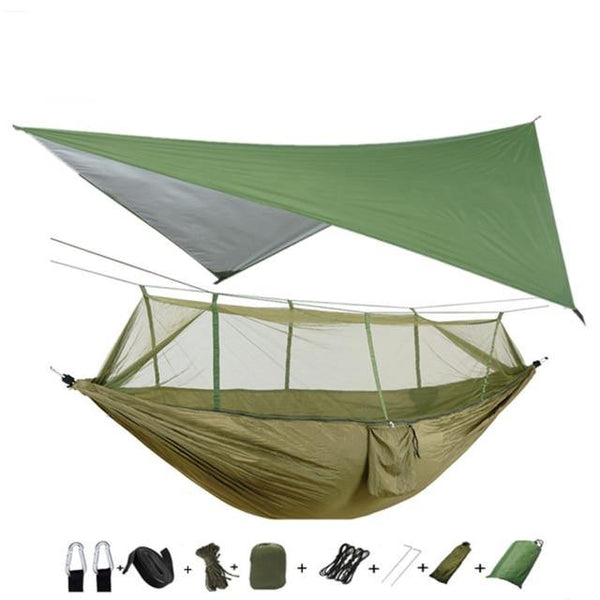 Hamaca mosquitera impermeable con toldo 210T Zion™