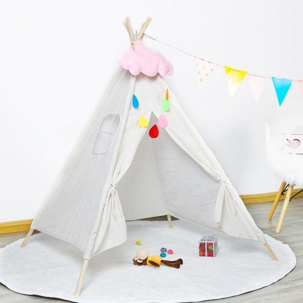 TENTE TIPI ENFANT BLANC/ROSE - tente tipi enfant